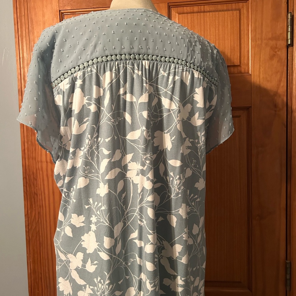 Daniel Rainn Blue Floral Blouse